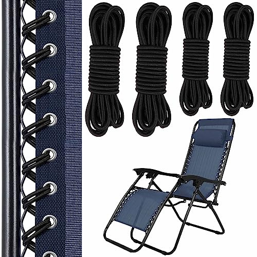 Bomtop 4 Pezzi Corda Elastica per Sdraio, Può Essere Utilizzato per Sdraio da Giardino, Sdraio Pieghevole, Sedia a Sdraio, Sedie da Giardino, Poltrone da Giardino, Sdraio da Giardino Pieghevole, Ecc