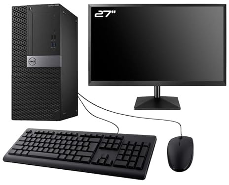 Dell PC 3040 Tour Ecran 27 Gaming GTX 1650 i5-6500 RAM 16Go SSD 240Go + HDD 2To