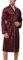 Bresdk Peignoir Homme Satin Peignoir de Bain Robes de Chambre Manches Longues Vêtement de Nuit Pyjama Kimono Léger et confortable couleur unie, A-Rouge, XL