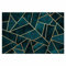 Bilderwelten Fototapete Abstrakt Dunkles Türkis mit Gold 190x288 cm Vlies-Tapete XXL Smart Wandtapete Wanddekoration Wohnzimmer Schlafzimmer