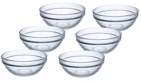Provance 6-24 Stück Dipschalen Dessertschalen Ø 9 cm Schüsseln aus Glas Glasschälchen Tapasschalen (6 Stück)