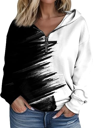 Pullover Damen Herbst, Damen Oberteile Elegant Festliche Oberteile Damen Sport Outfit Damen Hip Hop Hoodie Dicker Pullover Damen Bluse Damen Sexy Glitzer Bluse Pulli Mit Heizung (Weiß,S)