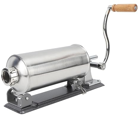 Sausage Stuffer, 3L Stainless Steel Home Manual Sausage Maker Horizontal Filling Machine, Manual Meat Filling Machine for Kitchen Home Commercial Use