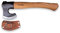H. Roselli Ascia R860D in acciaio al carbonio con gambo corto in olmo rosso, ascia da esterno per giardino, foresta e campeggio, ascia corta per spaccare il legno, tagliare e disasterire Include