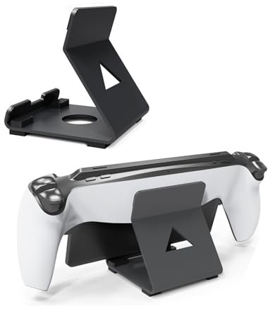 Desktop Handheld Gamepad Stand Holder for Game Console Holder Tablets Stand with Anti-slip Silicone Pad Compatible with Steam Deck/ROG/Switch/Phone (Black)