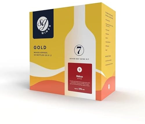 DIAH DO IT AT HOME SG - Solomon Grundy - Shiraz 30 Bottles Wine Making Kit and Airlock Home Brew Set