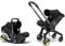 Doona i Baby Car Seat & Travel Stroller Nitro Black - Convertible 0+ Car Seat and Pram with 5 Point Safety Harness - Ergonomic Pushchair and Travel System - ISOFIX Base Sold Separately