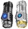Neyeau Three-Eyed Monster Mini Flashlight 2PCS - Super Power LED Multifunctional Waterproof Compact Light (Black+Silver)