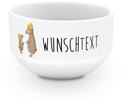 Mr. & Mrs. Panda Schüssel personalisiert Bären mit Hut - Personalisierte Geschenke, Müslischale, Family, Schale, Suppenschüssel, Muttertag, Kinder, Müslischüssel, Vatertag, Paps