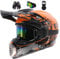 Motocross Helm Kinder, MTB Helm Fullface Kinder, Erwachsene Dirt Bike Offroad Motorradhelm Integralhelm Crosshelm Helm, Für Mountainbike ATV BMX Downhill Offroad, Mit Brille Handschuhe(Color:Orange,Si
