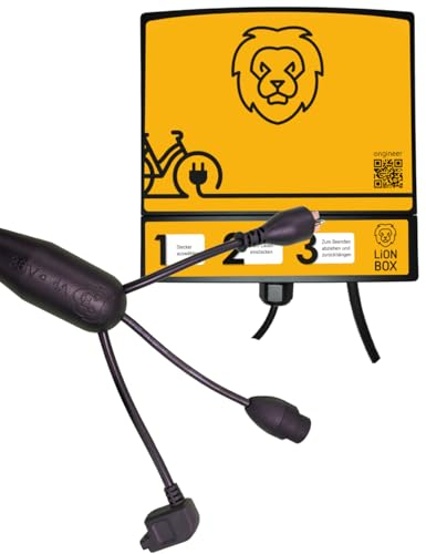 ONgineer LiON Box S BS-SH-YA - raumsparende Plug & Go 36V 4A E-Bike-Ladestation (Wallbox) kompatibel mit Bosch Smart, Shimano & Yamaha – Pedelec direkt Aufladen