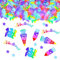 ParPix 80 Stück Streudeko Einschulung Glitzer, Tischdeko Einschulung Mädchen Junge, Konfetti Einschulung Deko, Regenbogenfarben Streudeko Schulanfang, Schulanfang Tischdeko, Einschulung Streudeko
