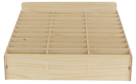MUCKLILY 1 Stück Handy-Management-Box Mit 30 Fächern Telefonhalter Schreibtisch-Organizer Aus Holz Für Klassenzimmer Schule Büro (Khaki)