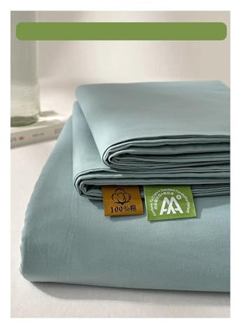 Bettlaken Haustuch Betttuch aus 100% Gewaschener Baumwolle ohne Gummizug Superweiche und Atmungsaktive in vielen Größen und Farben(Green,200x230cm)
