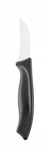 HENDI Coltello per pelare curvo, coltello per verdure, lama curva, coltello da cucina, spelucchino, per pelare frutta e verdura, 170x21x(H)15mm, acciaio inossidabile, polipropilene, nero