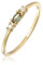 Elli PREMIUM Ring Gelbgold 375 Turmalin Grün Zirkonia Weiß Damen Schmuck Geschenke für Frauen Mädchen Mama Freundin, Fingerring Liebe Größe 58