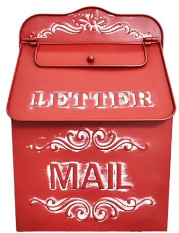 YCXJB Boite aux Lettres Normalisée, Boite a Lettre Exterieur, Boîte aux Lettres de Grande Capacité, Boite au Lettre en Métal avec Couvercle en Acier pour Maison, 37 x 25 x 13 cm