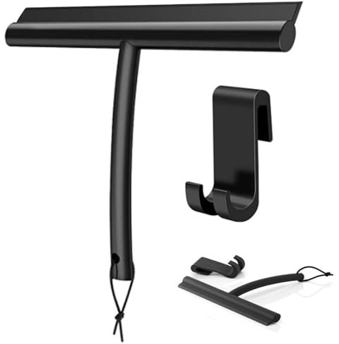 LORESJOY Duschabzieher, Abzieher für Dusche, Bad, Fliesen, Duschabzieher Edelstahl Fensterabzieher Dusch wischer mit Gummilippe