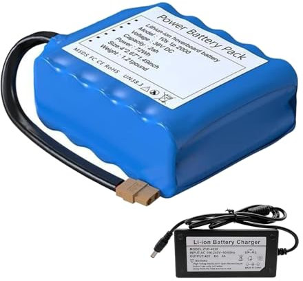 GNIUBBDB Batterie Lithium-ION 36 V 2 Ah 10S1P pour vélo électrique avec Chargeur, Protection BMS intégrée, idéale pour Moteur de vélo électrique 100 W XT30 Plug