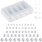 XENQITO 50 Stück 5 Größen klare Cubic Zirkonia Stein lose Strass facettierte Cabochons Facettierter Diamant für Ohrring Armband Anhänger Schmuck DIY Handwerk Herstellung, Zubehör