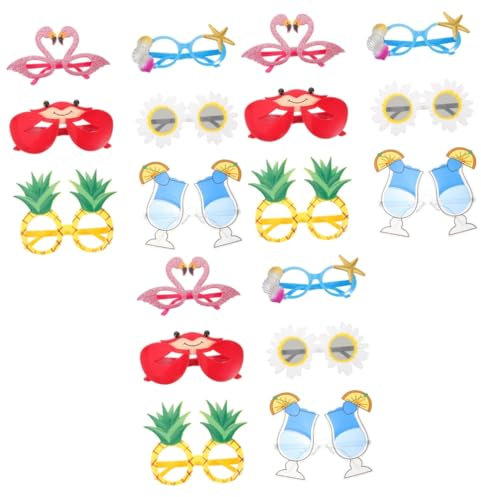 DEARMAMY 3 Set Accessori Per Feste Occhiali Da Sole Per Addio Al Nubilato Puntello Arredamento Da Spiaggia Festa in Piscina Occhiali Entusiasti Luau Costiero Delirio Pc 6 Pezzi * 3
