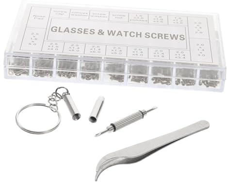 Gadpiparty Precision Glasses Repair Kit 18-grid Eyeglass Repair Screws Screwdriver Professional for Glasses Arm Replacement