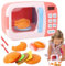 Microondas de juguete, juego de juguete de cocina con sonido y luz | Temporizador realista para juego de rol educativo niños casa escuela restaurante