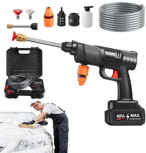 Acunny Idropulitrice Portatile | Lavapressione Elettrica Senza Fili ad Alta Pressione - Macchina Pulitrice Ricaricabile per Auto Casa Giardino