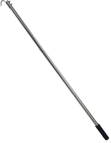 Loft Ladder Pull Hook Kit, Loft Hatch Pole Loft Ladders Pull Down Hook Pole Set, Aluminum Loft Ladder Pull Rod Kit with Stainless Steel Hook for Attic Stairs Storage