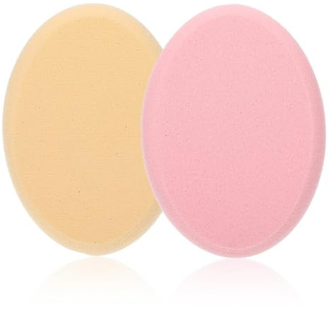 Yunxiao88 2 Pack Oval Puff, Beauty Egg Air Cushion Sponge Professional Make Up Schwämme Beauty Foundation Blender Schwamm für Foundation Rouge Anwendung Stirn Wangen Trocken und Nass (Gelb und Rosa)