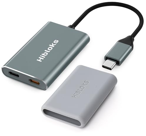 HiBloks USB-C AR Hub and Charging Adapter for Switch 2 and AR Glasses | Charge and Play Adapter with 4K60Hz and 65W Fast Charging for Switch 1&2/Rokid/Xreal/RayNeo/VITURE/iPhone 15&16 &17