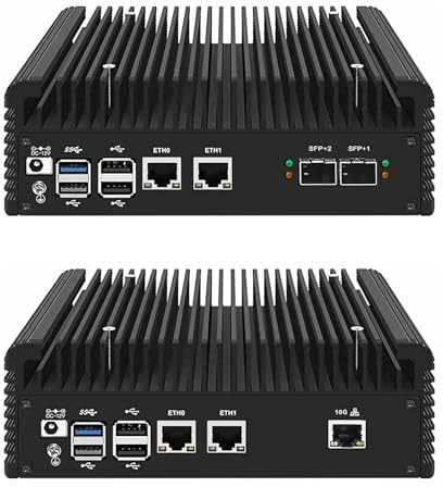 PcZinophyte Solider Firewall-Computer N100 2x10G SFP LANs SFP+ 2x2,5G i226-V Mini-PC NVMe 2*SATA NAS Home Server