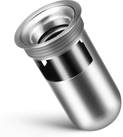 Sewroro Stainless Steel Floor Drain Core Clog-resistant Bathtub Drain Plug with Dual Outlet for Fast Drainage Metal Sink Strainer Stopper for Kitchen Bathroom Toilet Installation