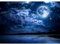 Runa Art Papier Peint panoramique Nuit de pleine lune 352 x 250 cm Toison Mur XXL Moderne Décoration Murale Salon Chambre á Coucherr Bureau Salle bleu 9116011a