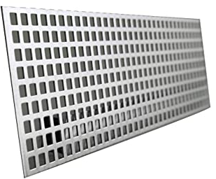 2mm Stahl verzinkt Lochblech Qg 10-15, Fenstergitter Stahl verz. Zuschnitte eins. Folie 700x1500