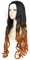 OSIAS Anime Cosplay Perücke, Demon Slayer Perücke, für Halloween, Party, Karneval, Nachtleben, Konzerte, Hochzeiten (Kamado Nezuko Wig)
