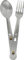 C.A.O. Couverts INOX 2 Pièces avec Agrafe Camping et randonnée Adulte Unisexe, L 16 cm, Argenté