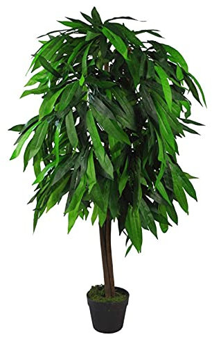 Leaf Design UK Artificial Realistic Mango Plant / Tree, 120cm