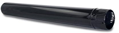CAEXVEN Tubo Chimenea 150mm Vitrificado Negro 1m Estufa Leña Esmaltado Diseño Decorativo Alta Temperatura