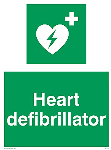 Herz-Defibrillator-Schild, 150 x 200 mm, A5P, 5 Stück