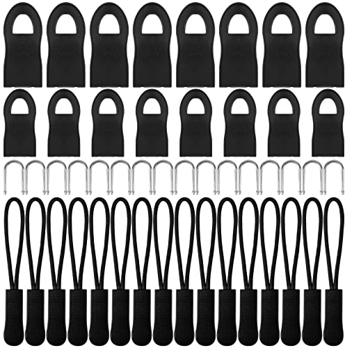 Pinsheng 32 Stück Reißverschluss Anhänger, Ersatz Zipper Reißverschluss zur Reparatur Zipper Pull für Jacken Rucksäcke Reisen Cases Zelte Trolley