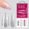 INPING Soft Gel Full Cover Nail Tips, 240PCS Medium Almond Clear Pre-Buff Break Resistant Acrylic False Half Full Cover Nail Tips Extensions for Women Home DIY Manicure Nail Salons, 12 SIZES