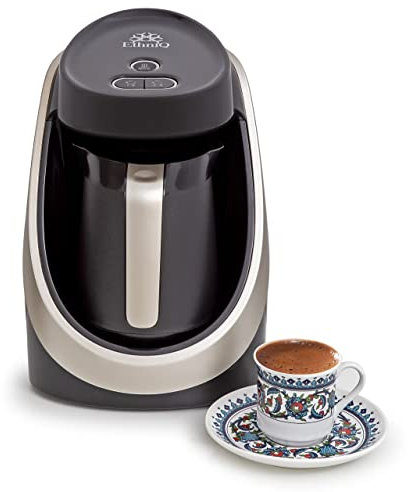 ETHNIQ - Cafetera turca 100% última intervensión de BPA, 120 V, capacidad de preparación de 1 a 4 tazas con tecnología Cook Sense para deliciosa taza de café turco y griego, cafetera turca, color