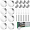 Lot de 8 supports de miroir, distance du mur de 0 mm, support de miroir mural, clip en verre pour accrocher une enseigne en acrylique, universel pour plaques de 2,5 à 6 mm d'épaisseur