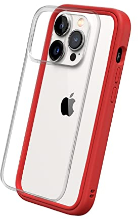 RhinoShield Modulares Case kompatibel mit [iPhone 14 Pro] | Mod NX - Anpassbare & stoßdämpfende Schutzhülle im schlanken Design - 3.5 Meter Fallschutz - Rot