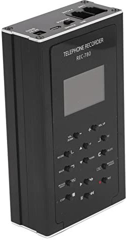 Registratore di Chiamate su Telefono Fisso Dispositivo di Registrazione Telefonica Manuale Automatico Memoria da 32 GB Supporto Multifunzione Telefono Digitale Voip Analogico 100‑240 V