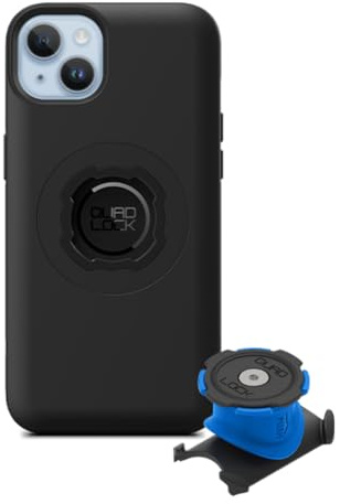 QUAD LOCK Vorbau/Lenker Handyhalterung Fahrrad Kit mit iPhone 14 Plus MAG Hülle