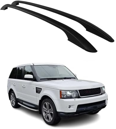 OMAC Dachreling für Range Rover Sport 2005-2013 2X Alu Schwarz | Dachgepäckträger, fahrzeugspezifisch, Schraubmontage