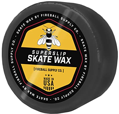 Fireball SuperSlip Pro Skateboard-Wachs für Schienen – hergestellt in den USA Skateboard-Wachs für Roller, aggressive Inline- und Skateboards – individuelle Formel, professionelles Skate-Wachs (grau)