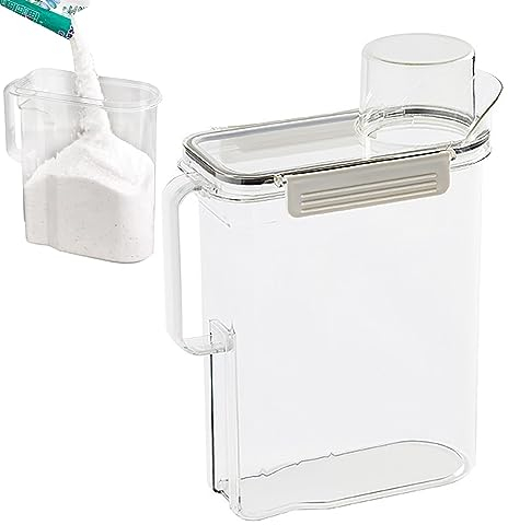 Dispensador De Detergente para Ropa, Jarra De Detergente para Ropa, Contenedor De Almacenamiento De Detergente Líquido, Contenedor De Jabón Líquido para Baño, Dispensador De Detergente En Polvo